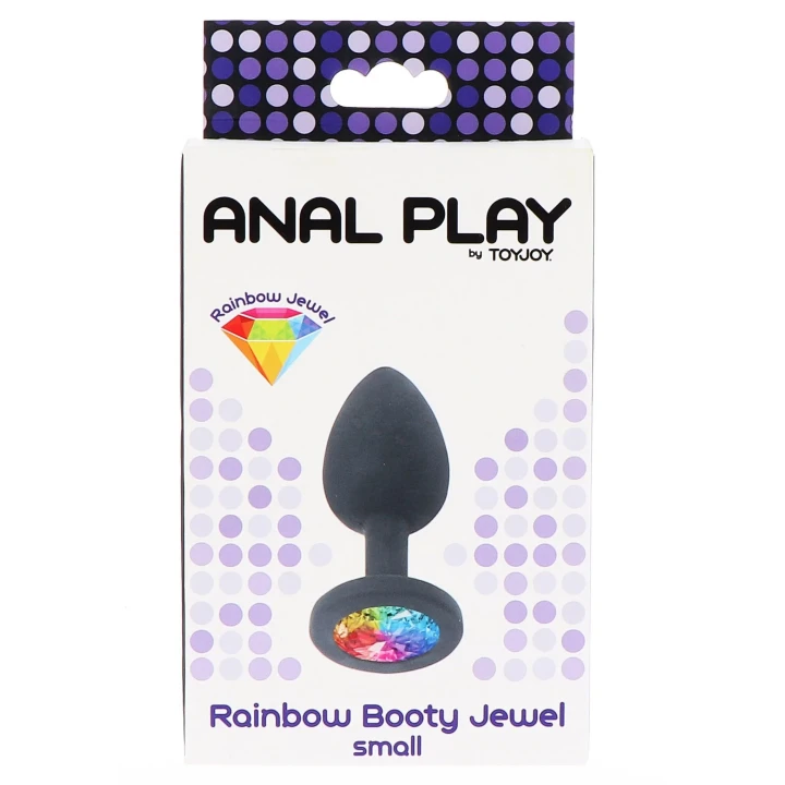 Wtyczka analna TOYJOY Diamond Booty Jewel, silicone, mała, 2.5 cm, czarna