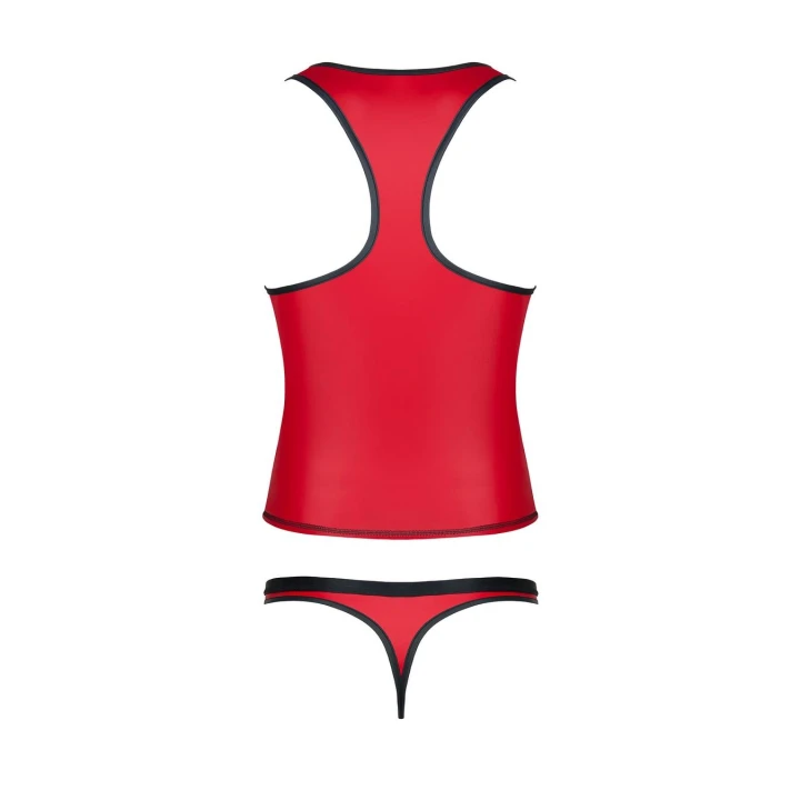 Kostium męski REGNES FETISH PLANET, wetlook, t-shirt bez rękawów, stringi, S