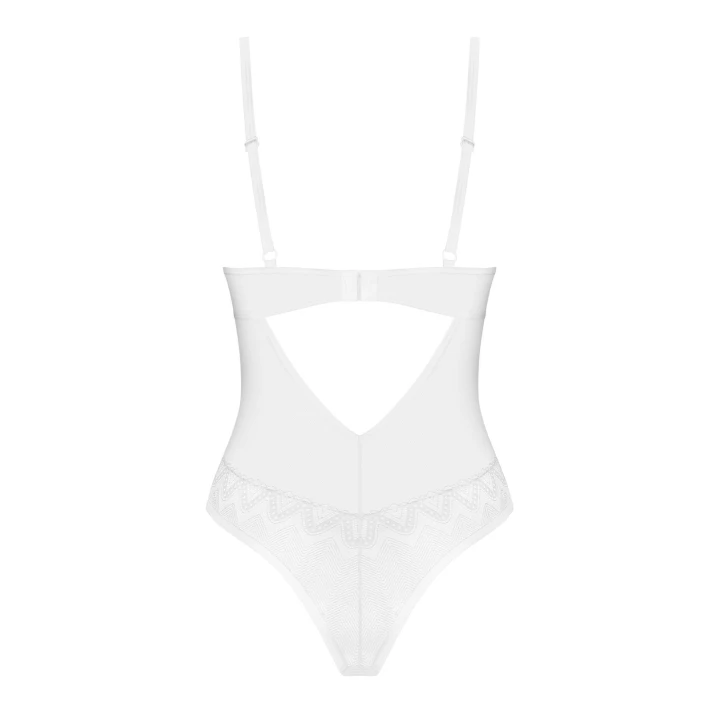 Body Alissium, M/L - białe, fiszbiny, regulowane ramiączka, elegancki design