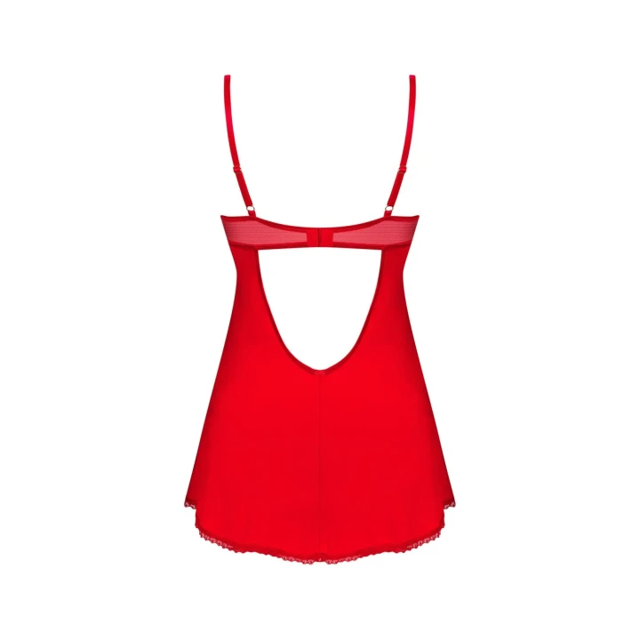 Koszulka i stringi Ingridia OBSESSIVE, XL/2XL, regulowane ramiączka, koronkowe detale