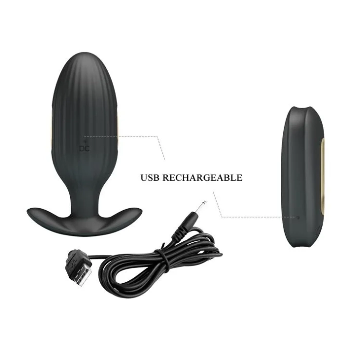 Pierścień erekcyjny i korek analny PRETTY LOVE - KELLY z wielofunkcyjną wtyczką