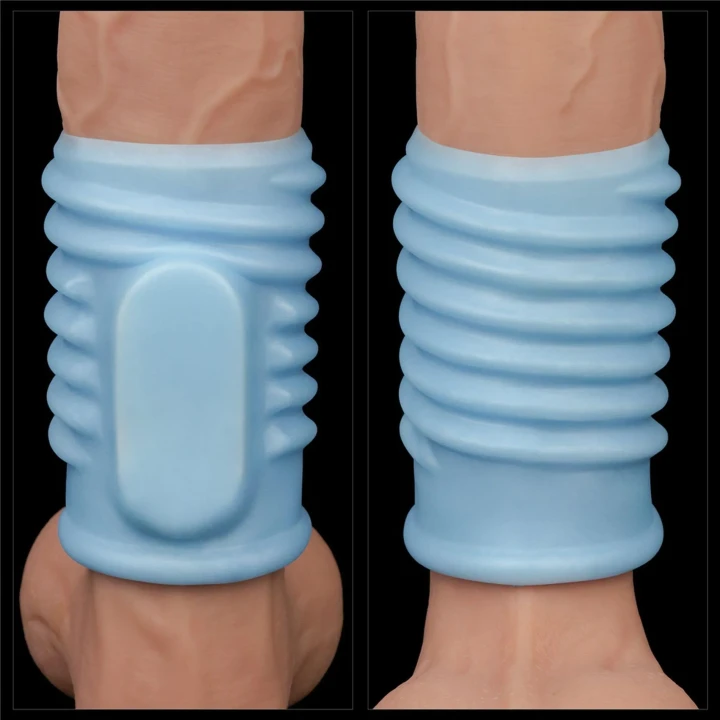 Wibrujący pierścień wydłużający - Rycerz, TPE, 3,6 cm, wodoodporny, z baterią CR2032