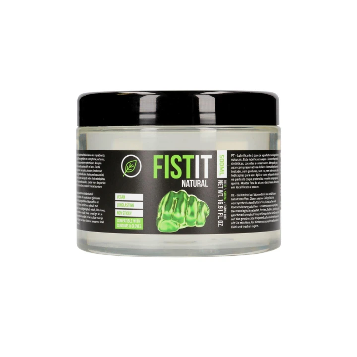 Lubrykant wodny Fistit - Naturalny, 500 ml, Wegański, Beztłuszczowy, Bezbarwny