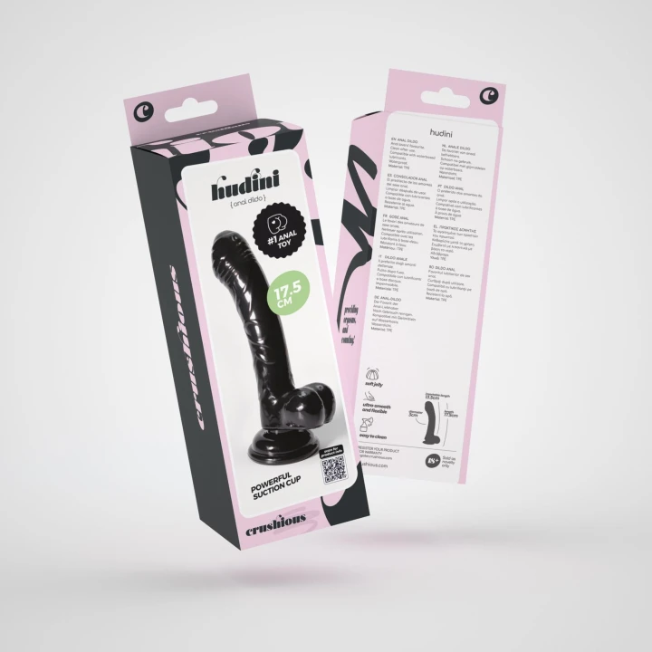 Dildo Crushious Hudini, 17,5 cm długości, elastyczny, przyssawka, wodoodporny