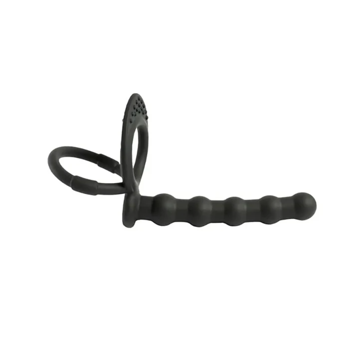 Dildo strap-on silikonowy do podwójnej penetracji, 13,5 cm długości, 2,2 cm średnicy