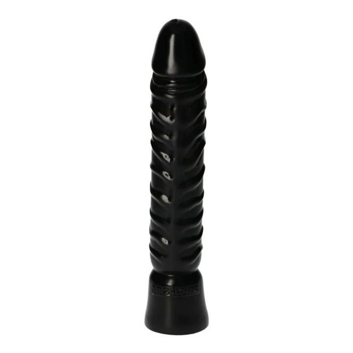 Dildo włoski - Czarny, 21,5 cm, realistyczny z ergonomicznym uchwytem