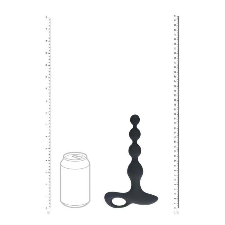 Wibracyjny korek analny Silicone F1, 10 trybów, długość 20,3 cm - czarny