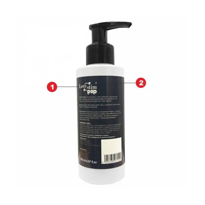 Żel stymulujący POTENCY GENTLEMAN 150ML - zwiększa erekcję, wodna baza, działanie mrowiące