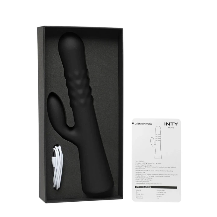 Wibrator INTY Toys Wave - 10 trybów wibracji, silikon medyczny, wodoodporność IPX7