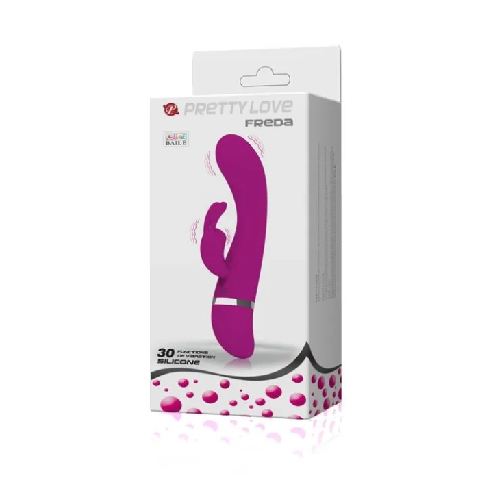 Wibrator silikonowy PRETTY LOVE FREDA, 30 funkcji, przyjazny dla ciała, 18,9 cm