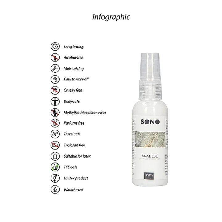 Żel analny Anal Ese - 50ml, łagodny środek znieczulający, zwiększa komfort penetracji