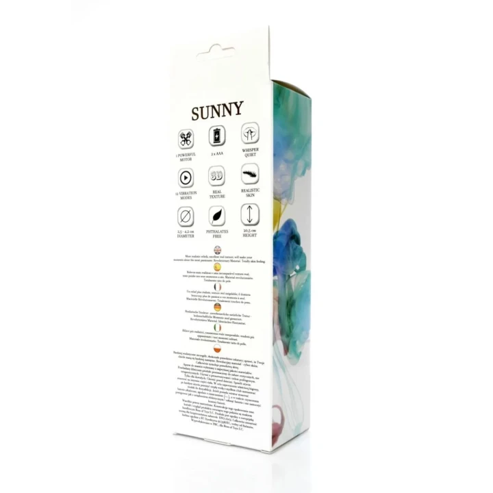 Wibrator SUNNY, CyberSkin®, 12 trybów wibracji, wodoodporny, 20,5 cm