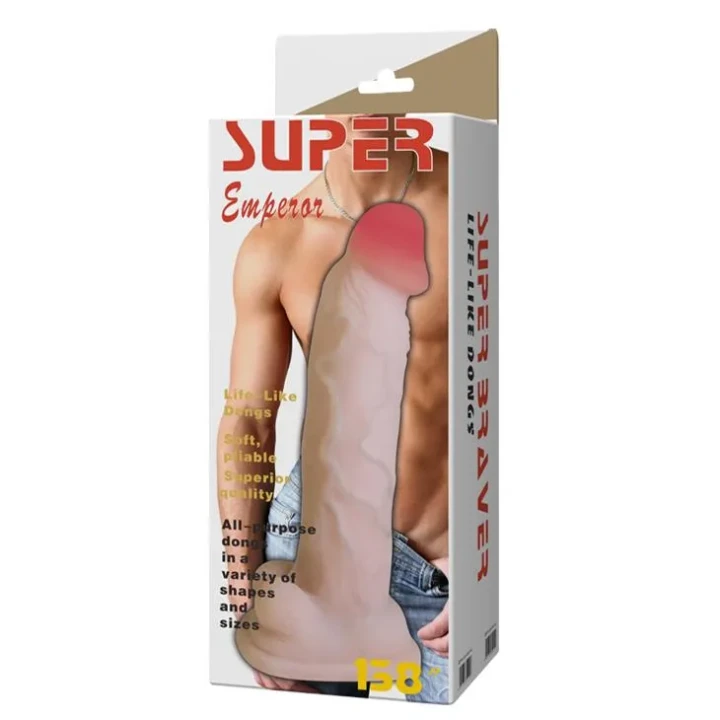 Dildo BAILE Super Emperor 14-calowy, realistyczny, z teksturowanym trzonem