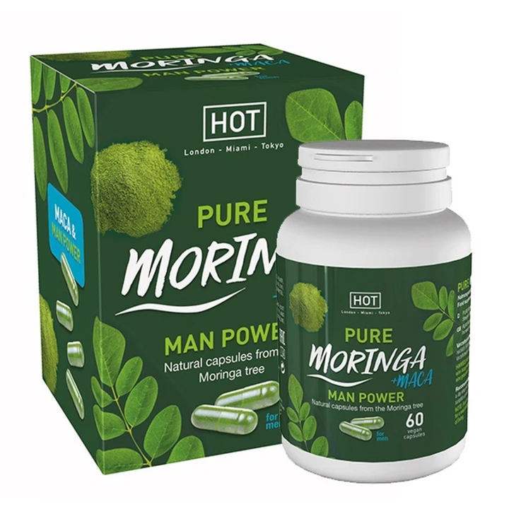 Suplement diety - Moringa Man Power - Wysoka zawartość omega 3, 6, 9, wegetariański