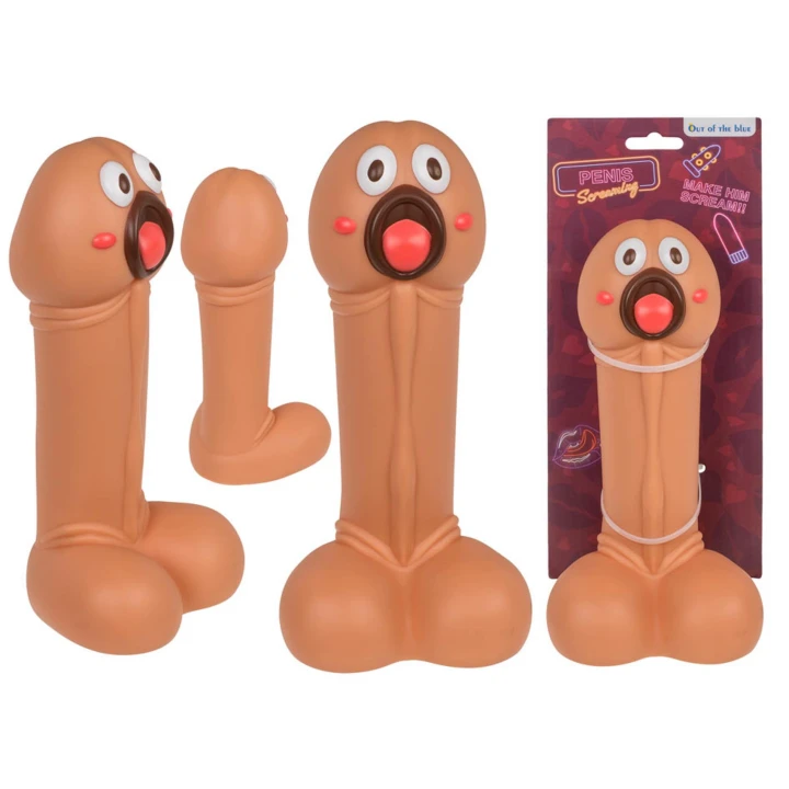 Zabawka Imprezowa - Krzyczący Penisek 23 cm, Głośny, Idealny na Wieczory Panieńskie
