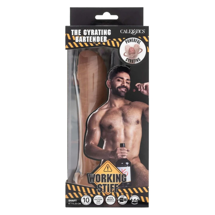 Wibrator rotacyjny, Gyrating Bartender, 10 prędkości, elastyczny trzon, przyssawka