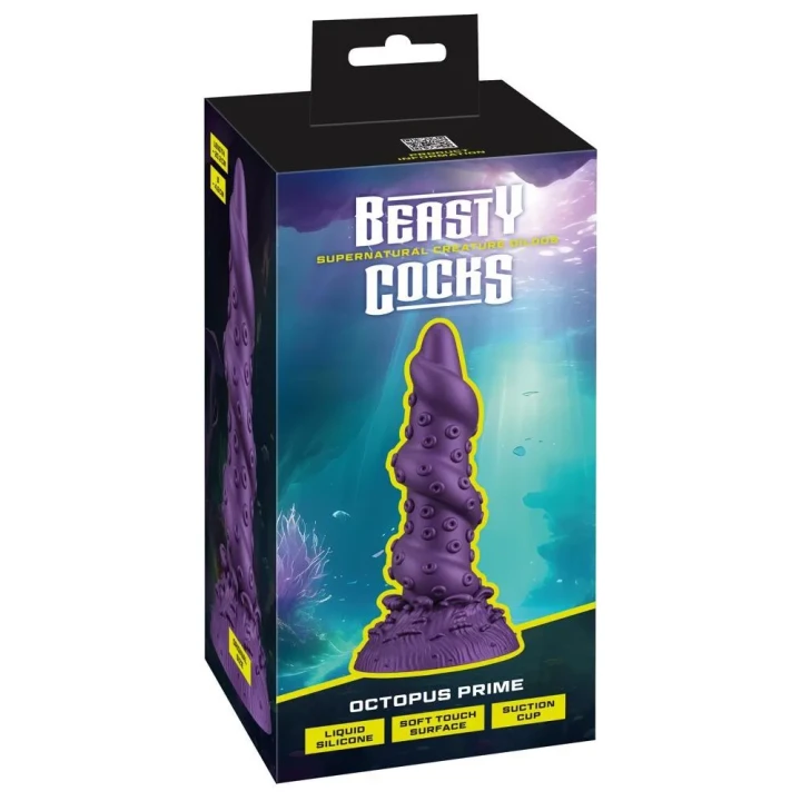 Dildo Beasty Cocks Octopus Prime, silikonowy, 20,2 cm, szerokość 4,6 cm