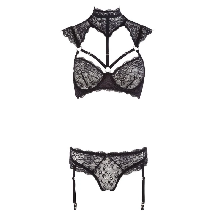 Biustonosz koronkowy COTTELLI LINGERIE 85C/L z regulowanymi ramiączkami i detalami