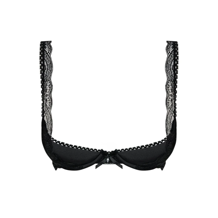 Półbiustonosz Miamor OBSESSIVE, L/XL, push-up, koronkowy tył, regulowane ramiączka