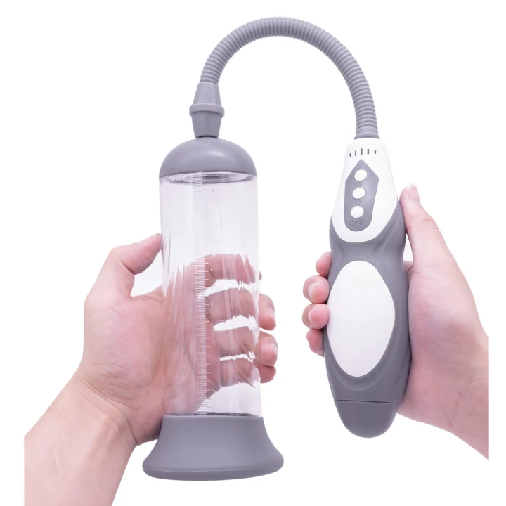 Pompka próżniowa męska SUCK – Silikon/ABS, 20 cm długości, wibracje stymulujące