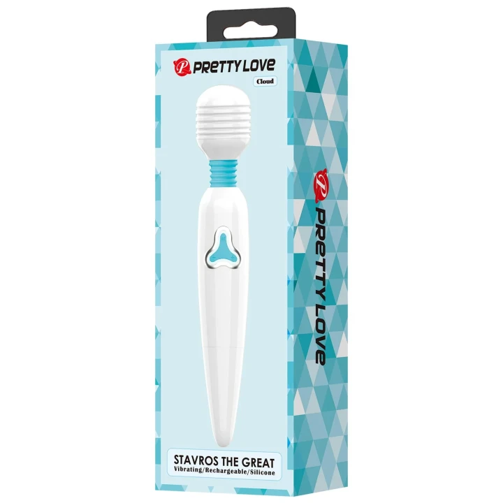 Masażer wibracyjny, Cloud, 7 funkcji, Silikon ABS, długość 25 cm, średnica 4,5 cm