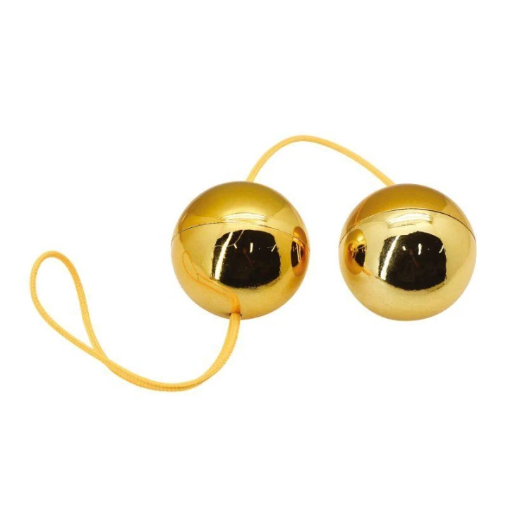 Kulki dopochwowe, ORGASM BALLS, metalowe wnętrze, średnica 3,5 cm, srebrne, bez ftalanów