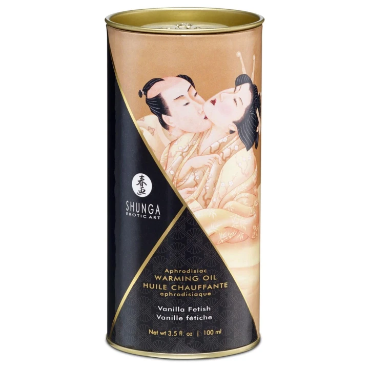 Olej rozgrzewający Shunga Vanilla Fetish 100 ml - afrodyzjak, efekt ciepła, luksusowy aromat