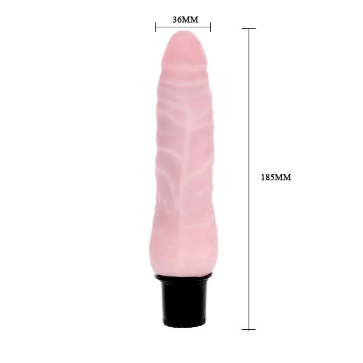 Wibrator realistyczny BAILE, 23 cm długości, regulacja drgań, wodoodporny