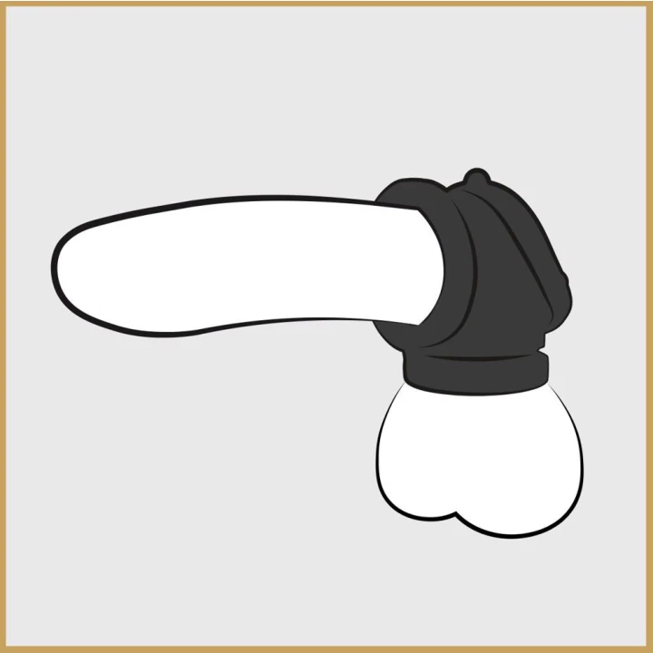 Pierścień penisa z pierścieniem jąder Rock Hard, TPR, trwałość 7 cm, elastyczny