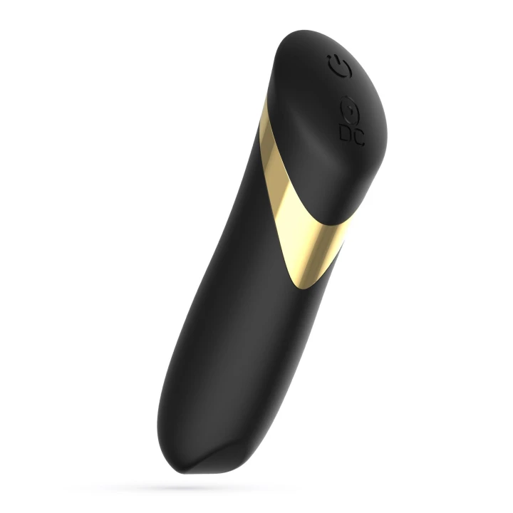 Wibrator punktowy Crushious, 10 trybów, ładowanie USB, silikonowy, czarny