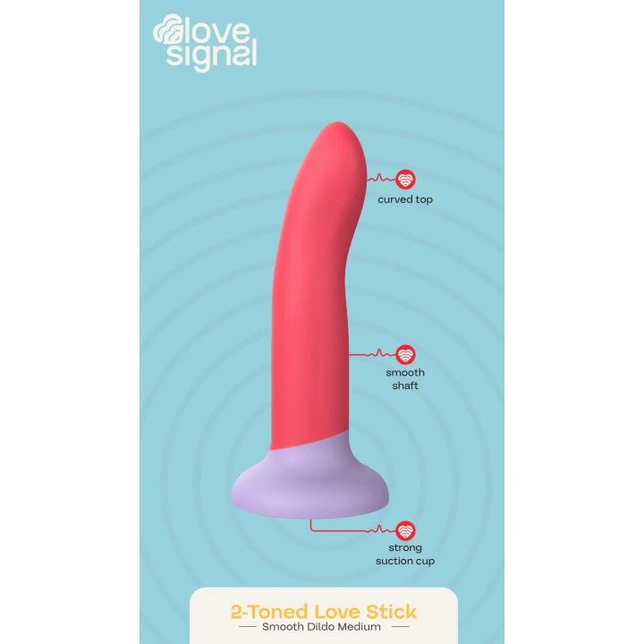 Dildo silikonowe Dreamtoys Love Signal – 17 cm, średnica 2,8 cm, wodoodporne IPX8