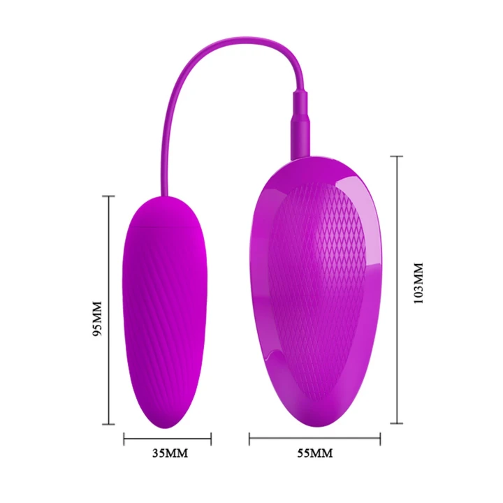 Jajko wibracyjne PRETTY LOVE - silikonowe, ze zmienną prędkością i funkcją pchającą