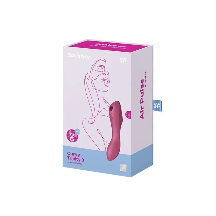 Wibrator wielofunkcyjny Satisfyer Curvy Trinity 3, silikon, 3 silniczki, IPX7