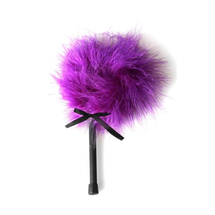 Piórko łaskotkowe Pejcz-Mini, fioletowe, 20 cm, pręt 8 mm, Marabou