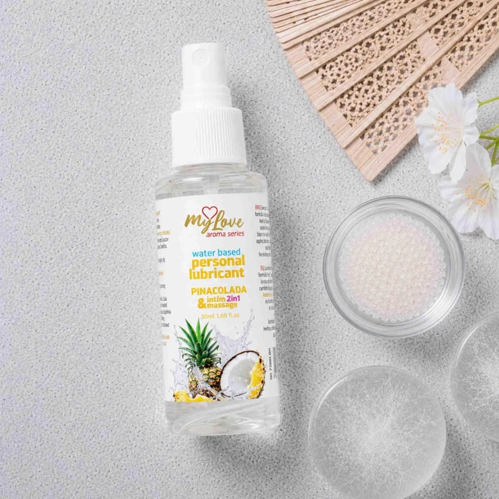 Wodny preparat intymny i do masażu MyLove Aroma Series 2w1, Pina Colada, 50 ml
