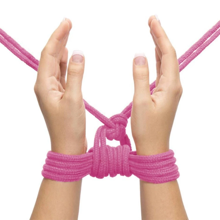 Lina do Bondage 10m Różowa, 8mm Grubość, Japońska Bawełna