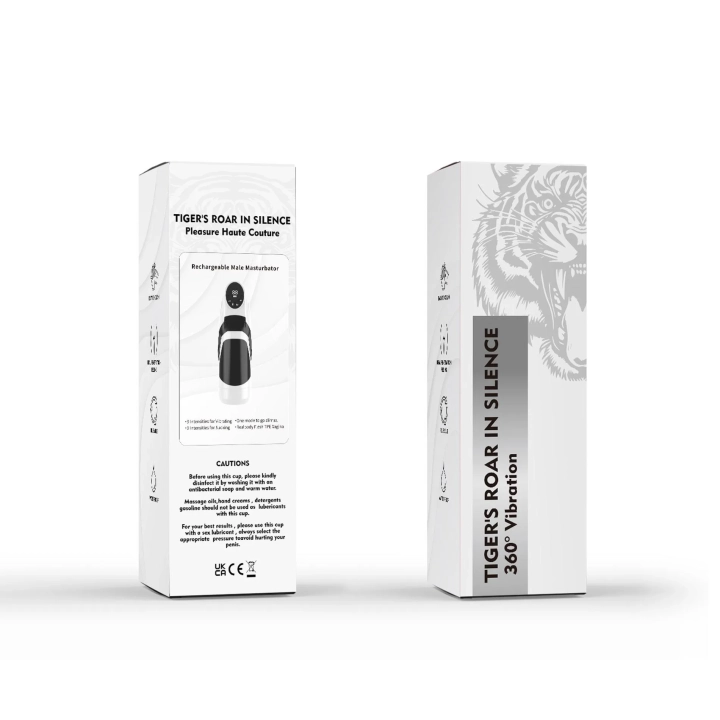 Masturbator wodoodporny IPX6, LUXURY, z 9 poziomami wibracji i ssania, USB Type-C
