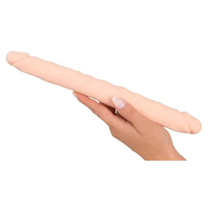 Dildo podwójny silikonowy 30,5 cm, średnica 2,3-3,3 cm, elastyczność i faktura żyłek