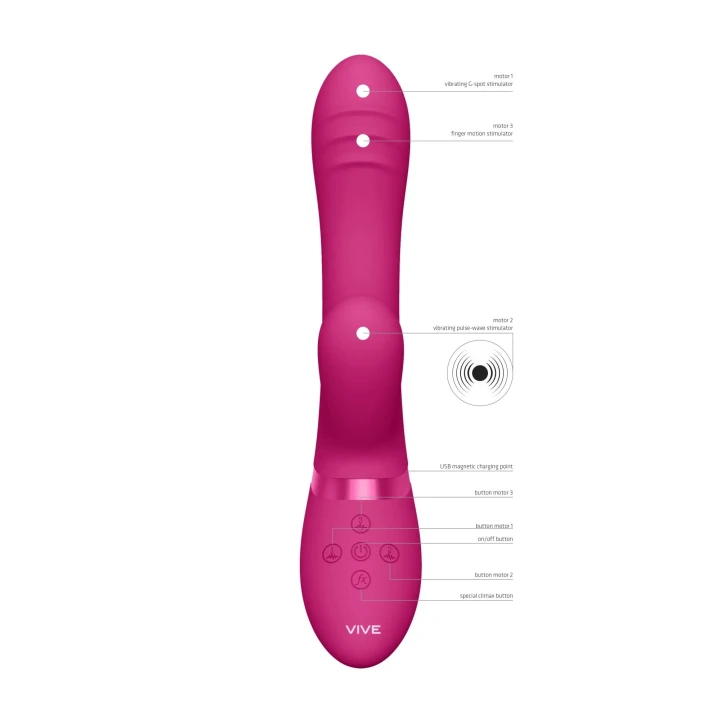 Wibrator G-spot VIVE Tani - 3 silniki, wodoodporny, 10 funkcji