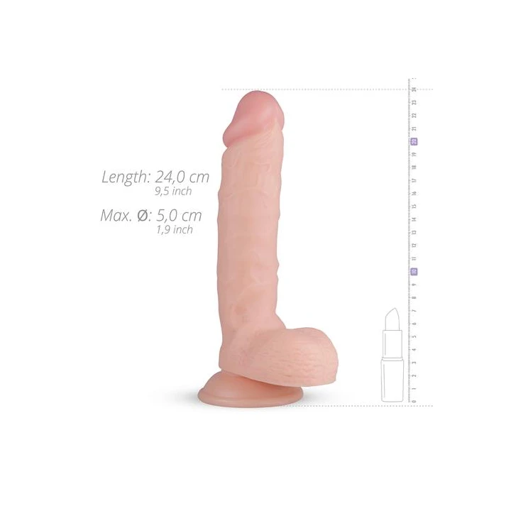 Dildo Real Fantasy Glynn - Realistyczny, Wodoodporny, Elastyczny, 25 cm