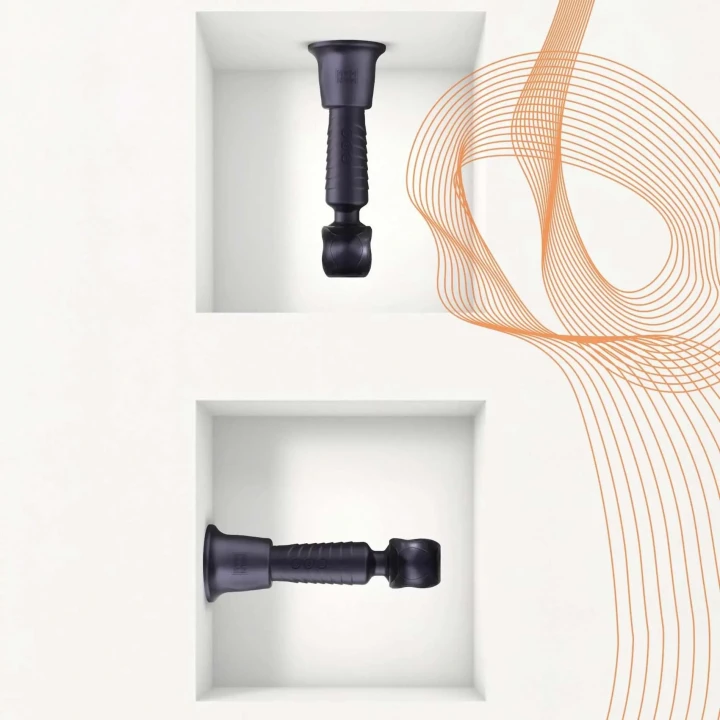 Uchwyt do masażera (wand) Holden Black Plum — silikon elastyczny, przyssawka, IPX7