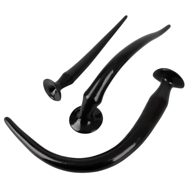 Korek analny – Super Long Flexible Butt Plug Set, PVC, 3 rozmiary (33,5-49 cm)