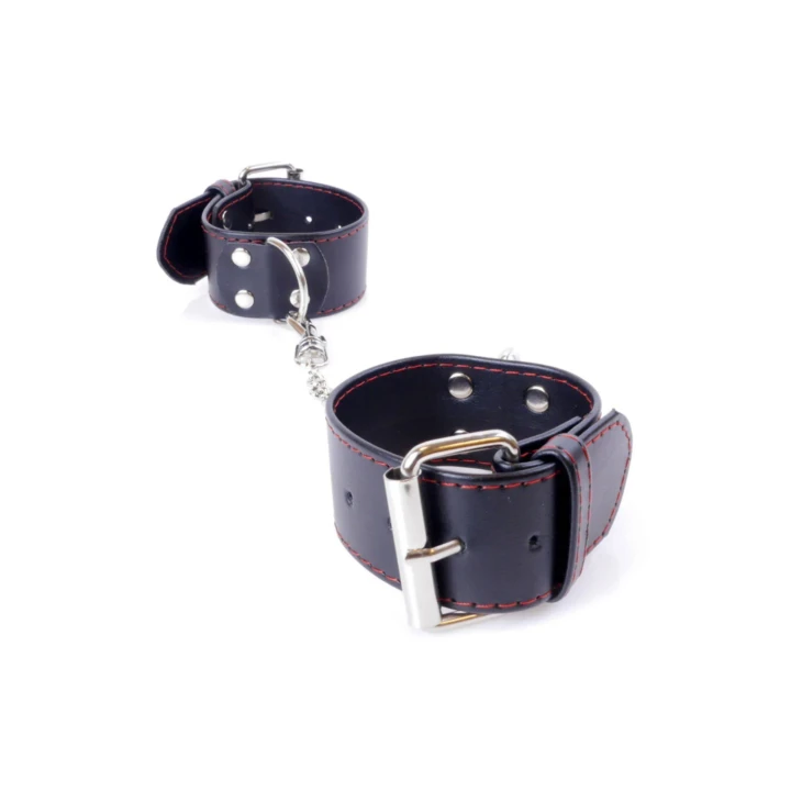 Mankiety do Niewoli Fetish B - 4 cm Szerokości, Regulacja 18-22 cm, Metalowy Łańcuch