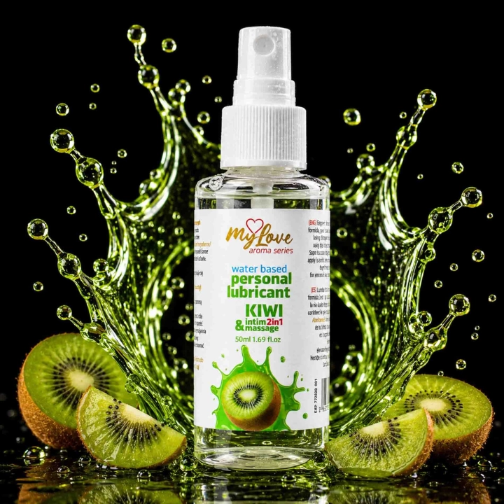 Żel intymny i do masażu 2w1 MyLove Aroma Series, wodny, kiwi, 50 ml