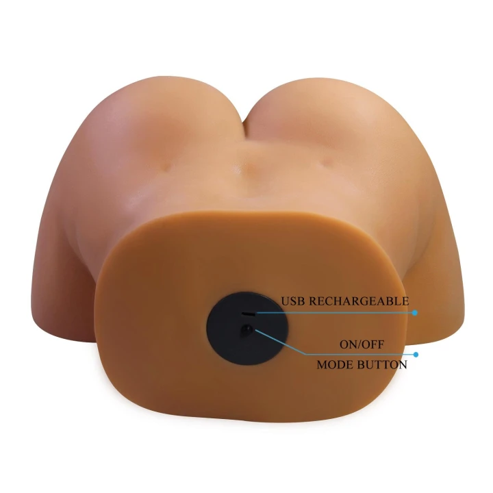 Masturbator analno-waginalny Crazy Bull Briony z wibracjami, realistyczny, 3D