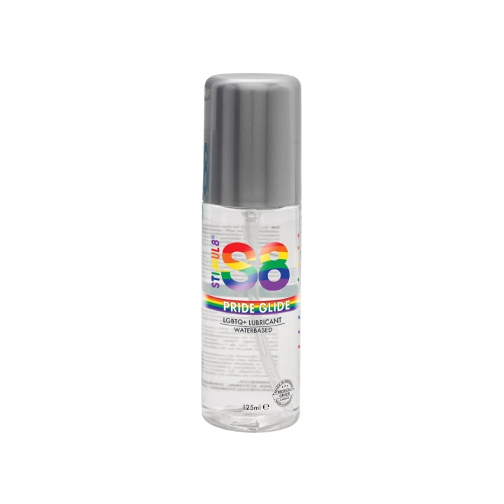 Llubrykant na bazie wody S8 Pride Glide 125ml – Długotrwały, delikatny, bez parabenów