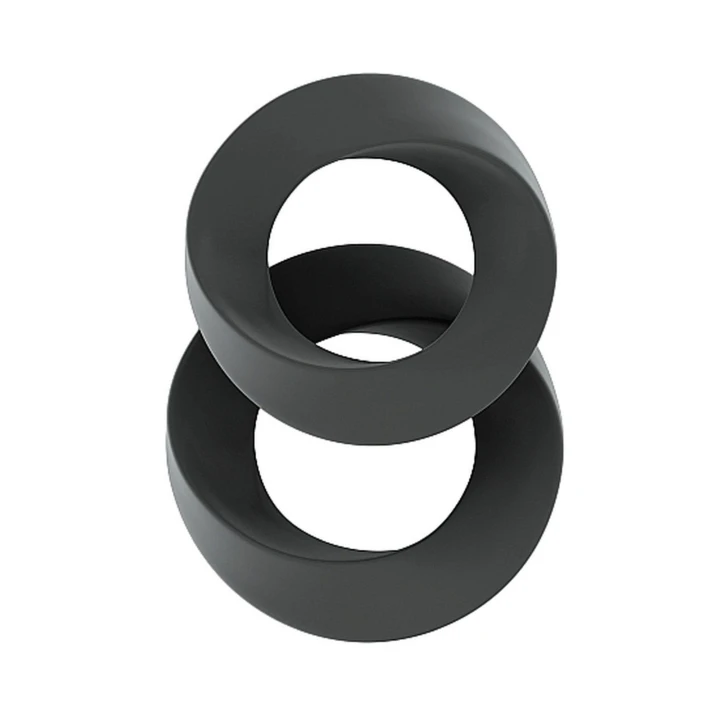 Cockring - No.24 - Silikonowy, Wodoodporny, 2 Rozmiary - Szary