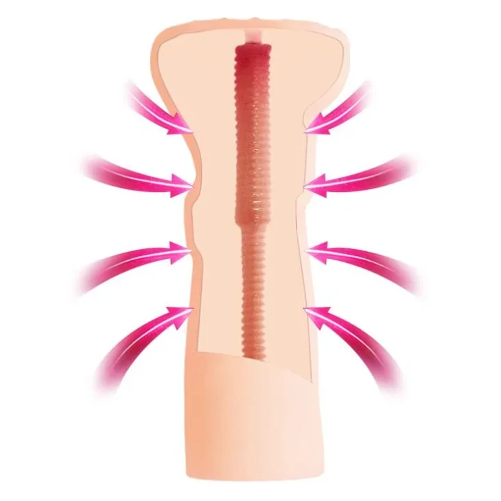 Stymulator ssący BAILE Passion Lady, jedwabisty tunel, teksturowana powierzchnia