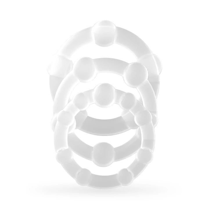 Pierścień erekcyjny - Zestaw TRIPLE CRUSHIOUS, 3 rozmiary, elastyczny, hipoalergiczny TPE