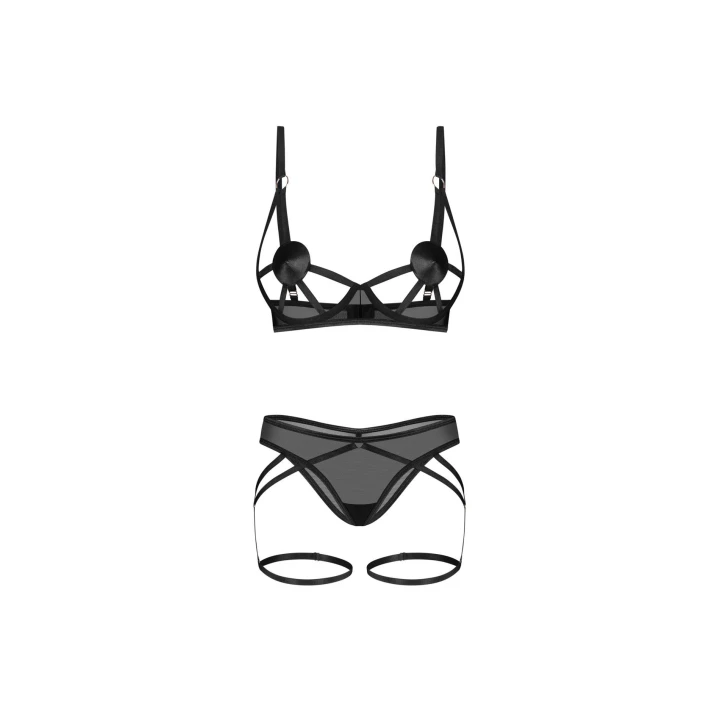 Biustonosz i figi Euridia OBSESSIVE - XL/2XL, regulowane, 94% poliester, seksi design